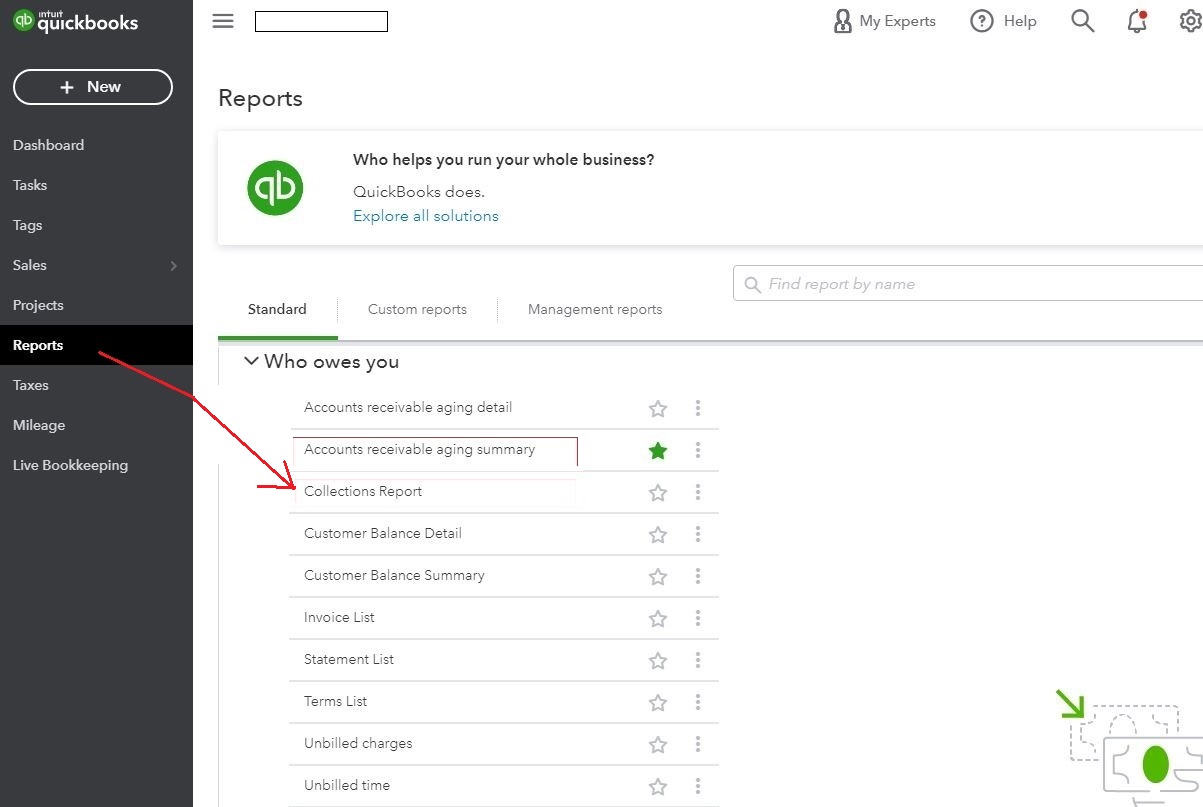 Collection Report In Quickbooks