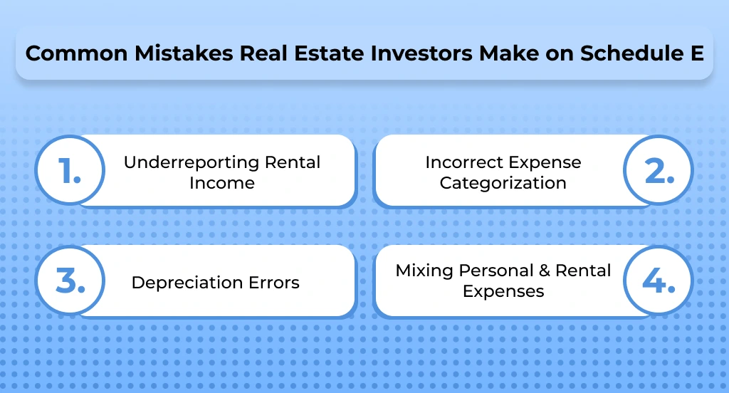 Common Mistakes Real Estate Investors Make on Schedule E